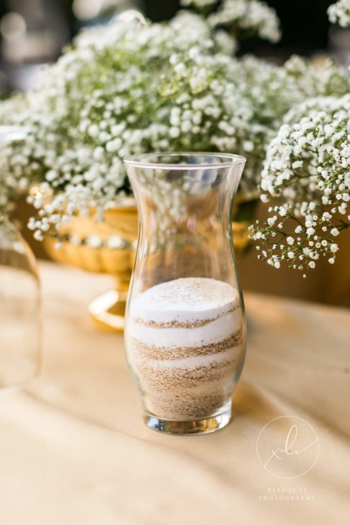 sand that was used during wedding ceremony 