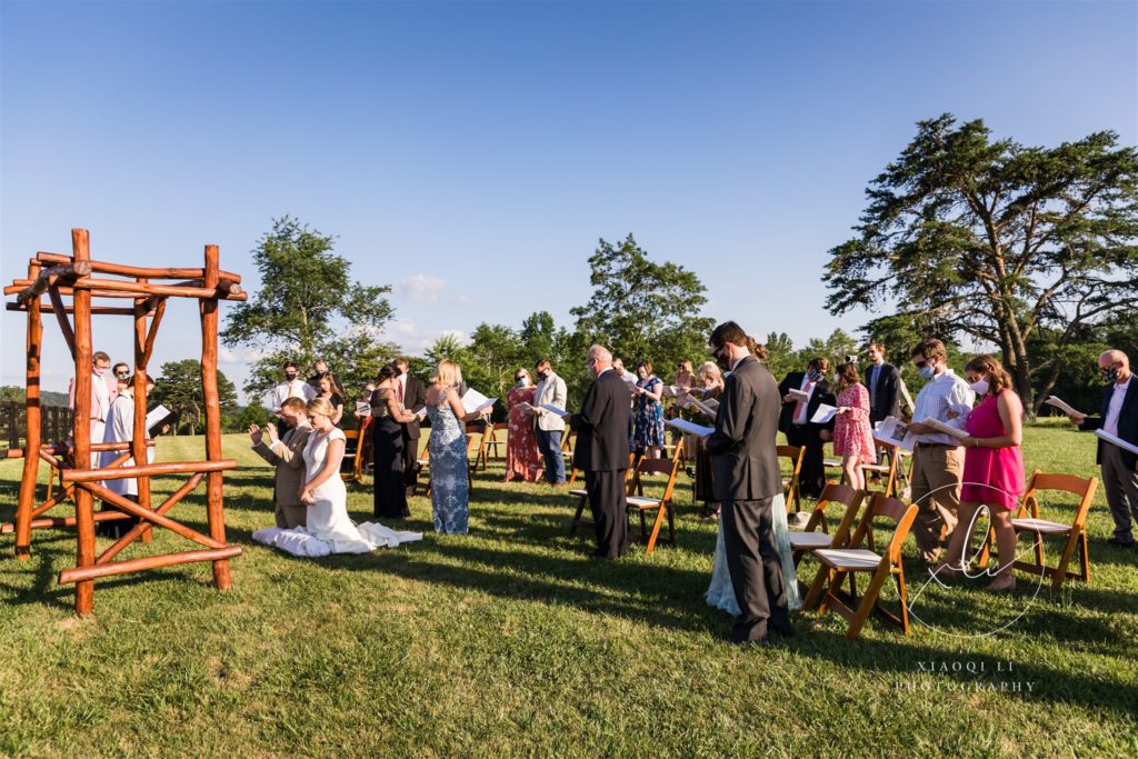 Episcopal wedding ceremony at Montfair Resort Farm