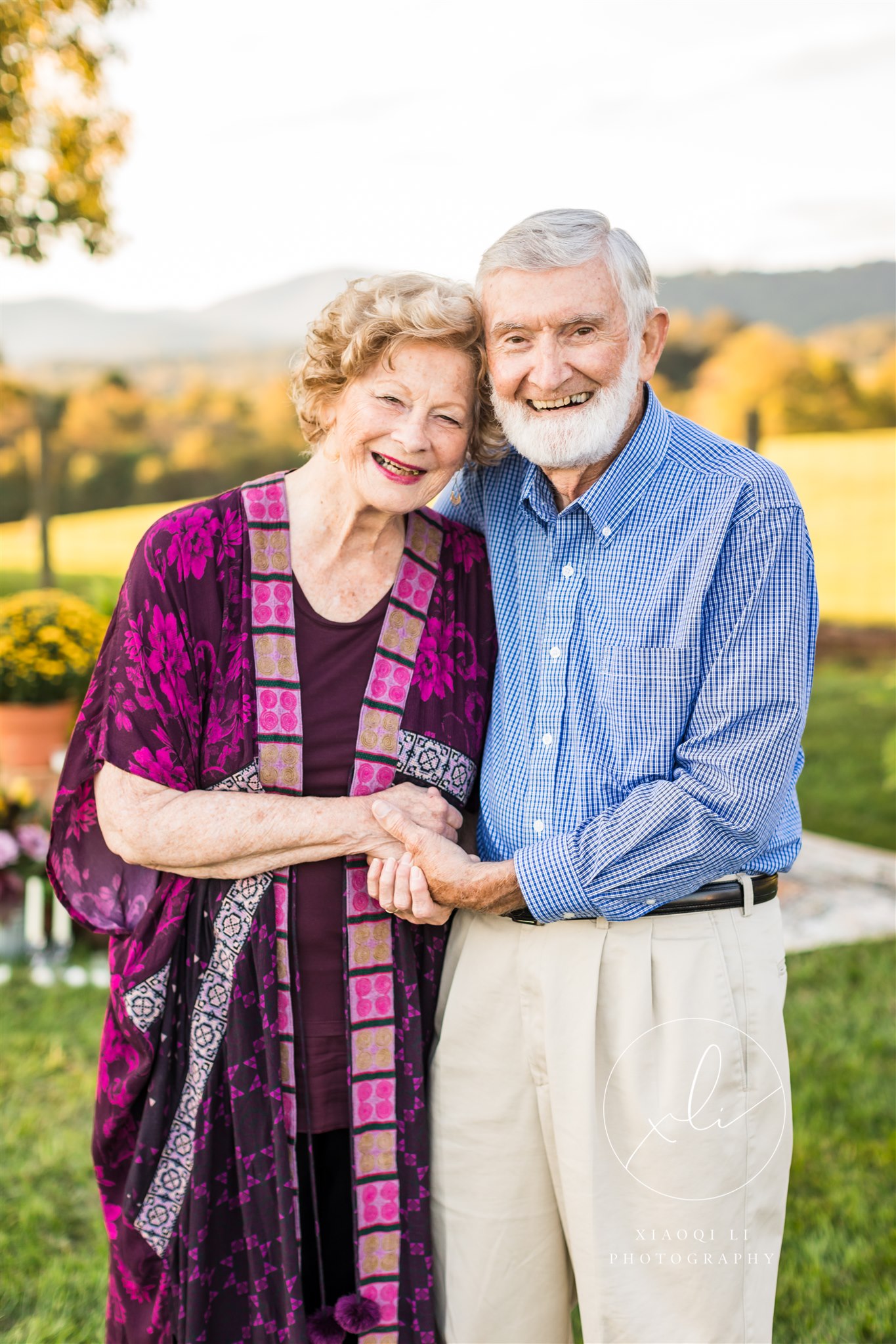couple's grandparents smiling during celebration of couple