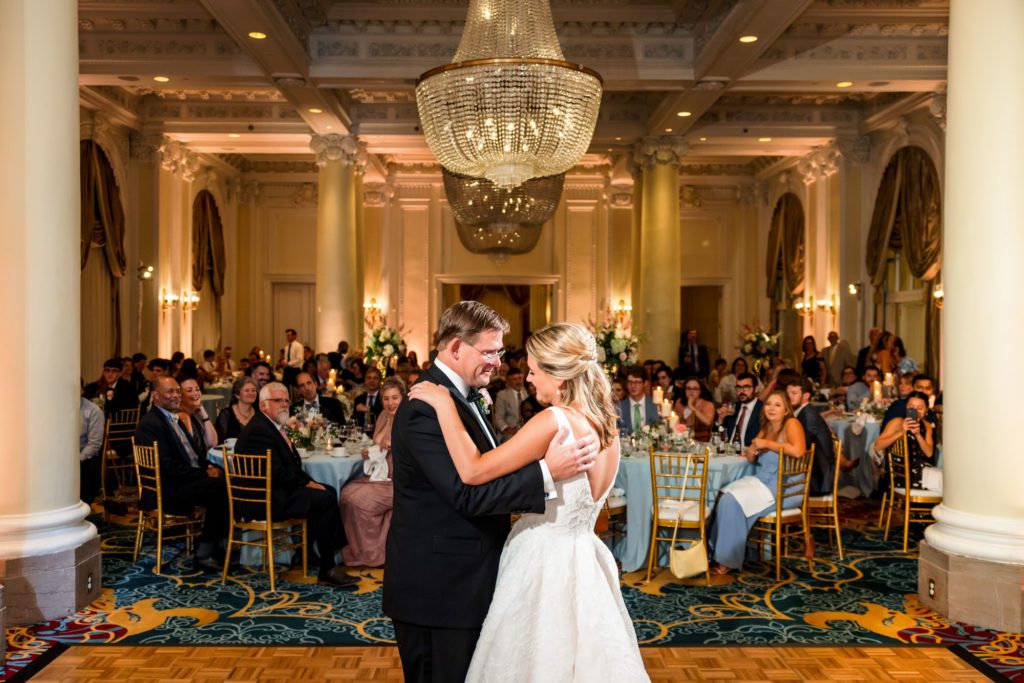 bride dancing with father during father-daughter dance