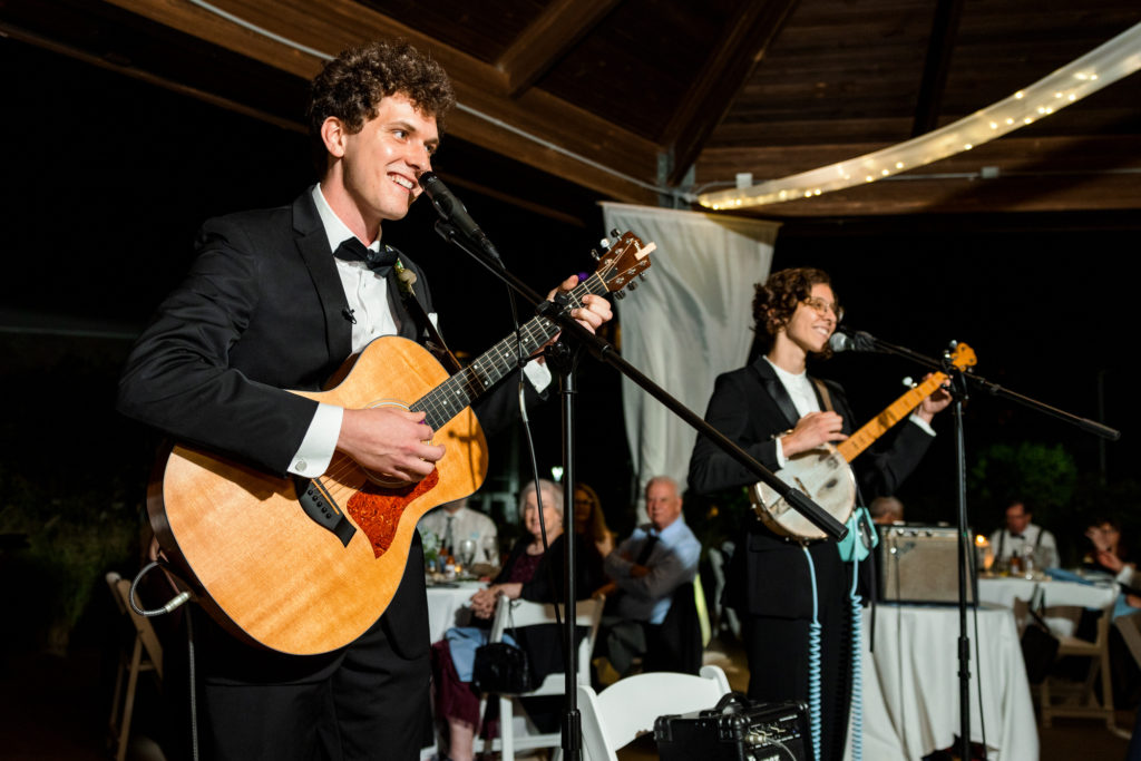 wedding band playing during reception